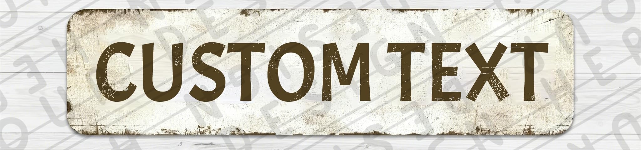 Custom Metal Warning Sign 16x4 Personalized Text Safety Plaque Industrial Commercial Use