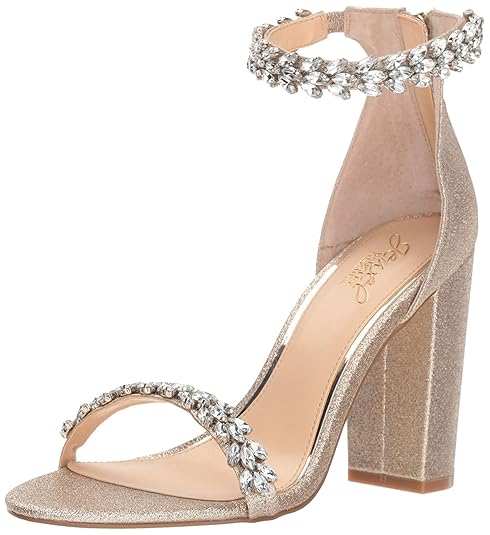 jewel by badgley mischka mayra embellished ankle strap sandal