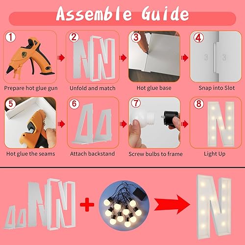 Vista 258 de Marco de números iluminados de 4 pies precortado, números de marquesina gigante, números 7, números de mosaico para globos, decoraciones de Número