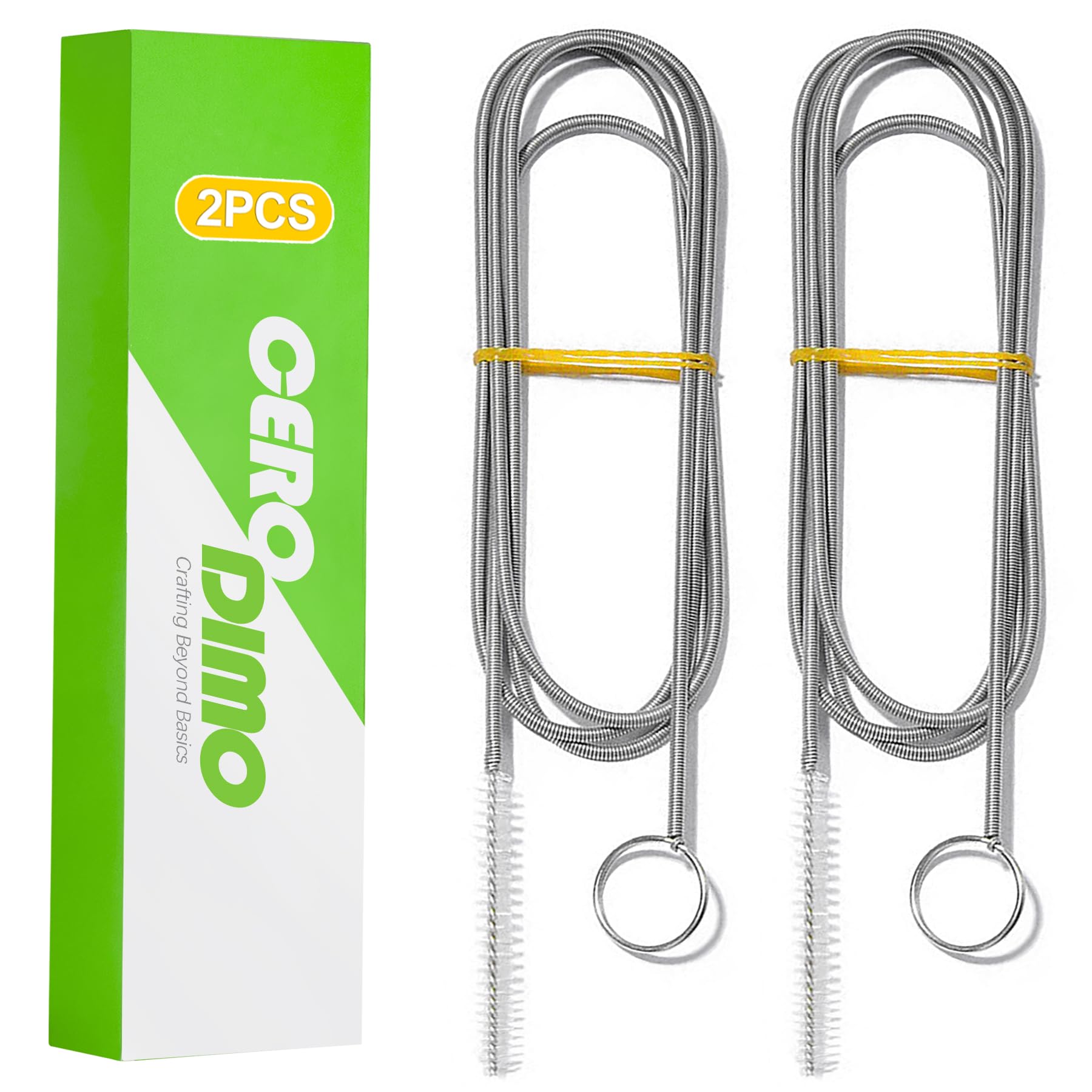 CeroDimo 2 Pack 61 Inch Long Flexible Tube Cleaning Brush - Stainless Steel & Nylon Bristles, Perfect for Sink, Car Drain, Pipe, and Hose Cleaning-image-35