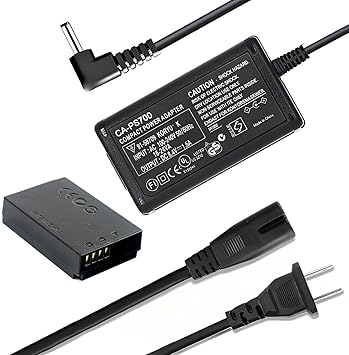 Camulti ACK-E12 Cameras Power Supply Adapter EOS M50 Dummy Battery LP-E12 DR-E12 DC Coupler Charger Kit, Compatible with Canon EOS M50 Mark II, M100 M200 M M2 M10, Kiss M, Kiss M2 Digital Camera