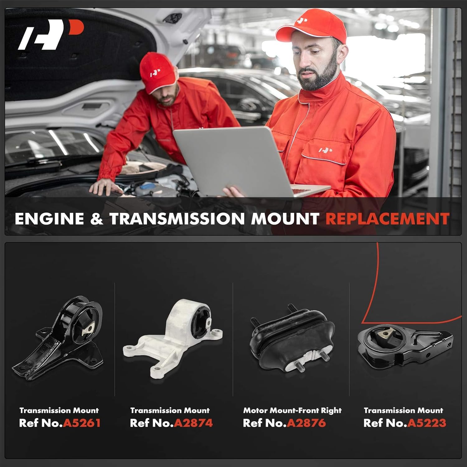 A-Premium 4PCS Engine Motor Mount and Transmission Mount Kit Compatible with Chevrolet Malibu 1997-2001 & Oldsmobile Cutlass 1997-1999, 2.4L 3.1L, Automatic Transmission Only