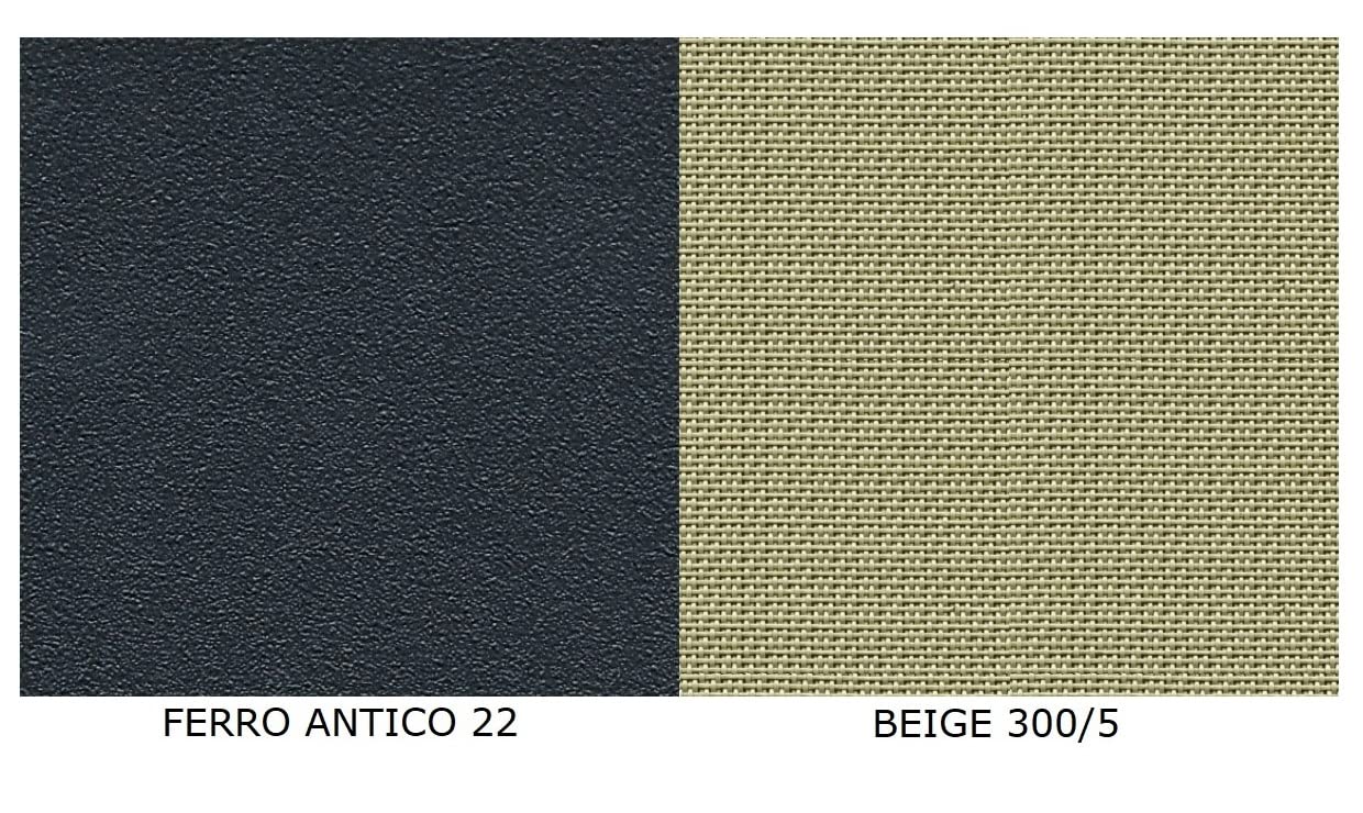 Emu Bahama Sdraio Oscillante Pieghevole Art. 170 Colore Ferro Antico 22 Telo in Textilene Colore Beige