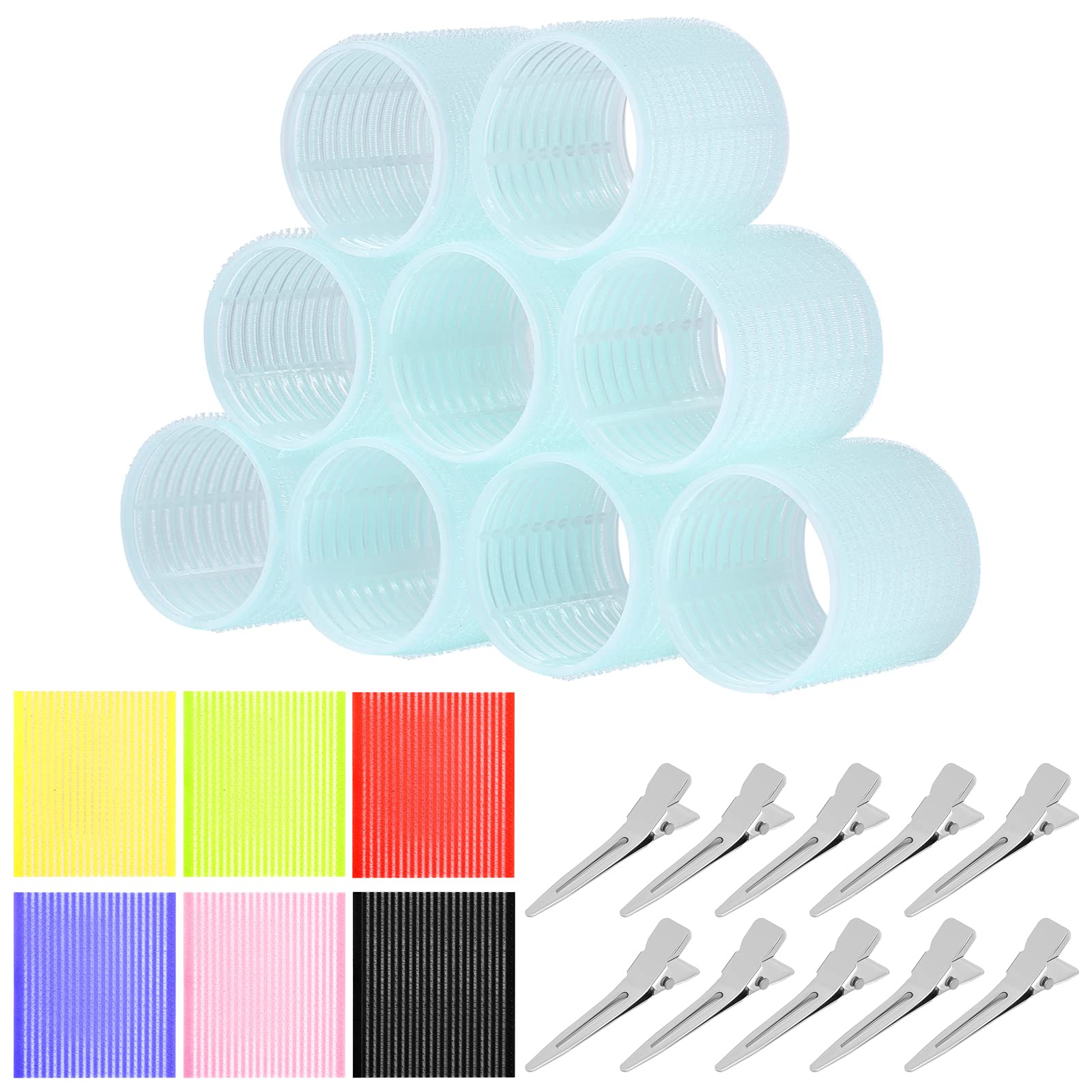 Buy Elcoho Self Grip Hair Rollers Set Including 9 Self Holding Roller 10 Duckbill Clip 6 Hair