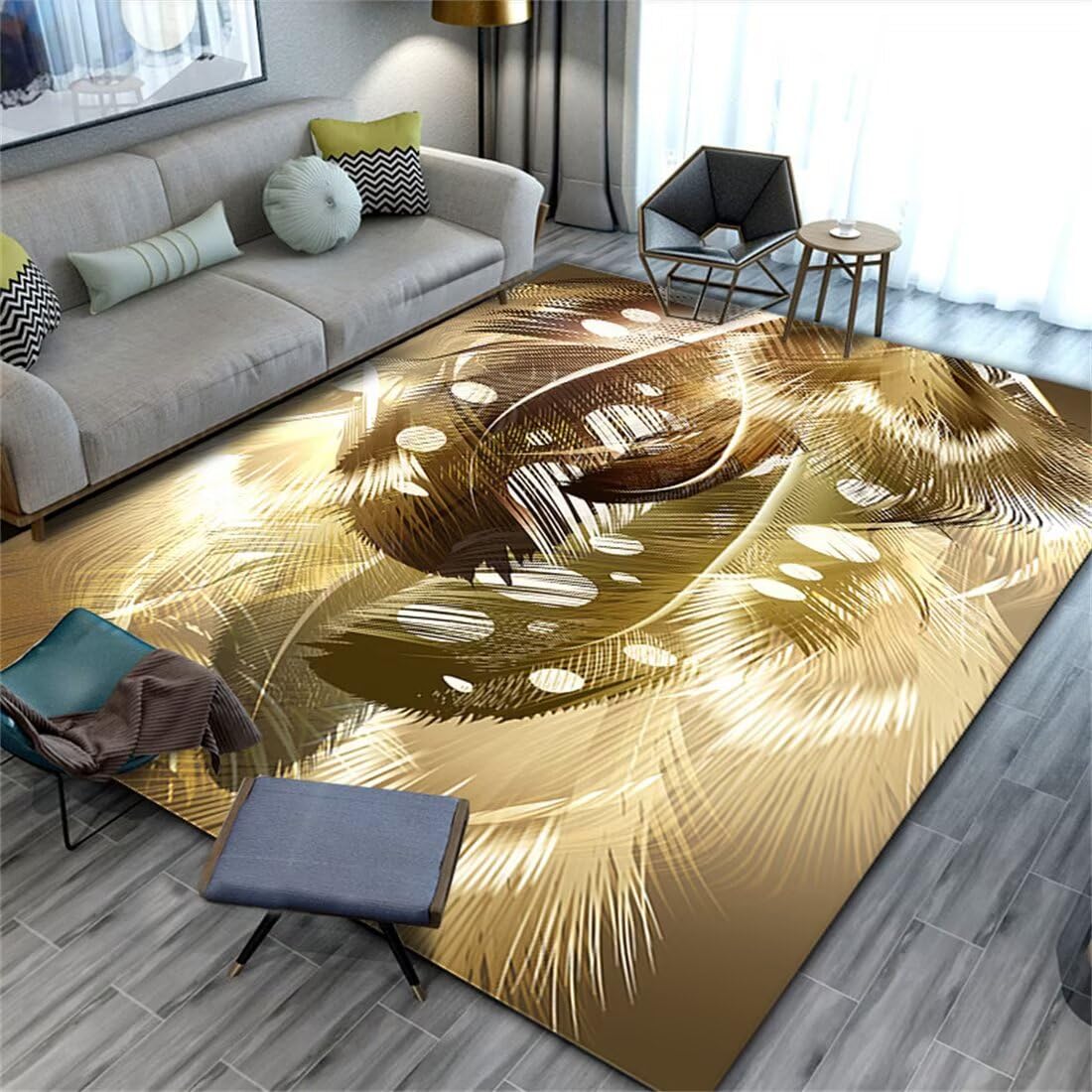 Tapis de chambre bébé fille antidérapant et grand tapis de salon coloré