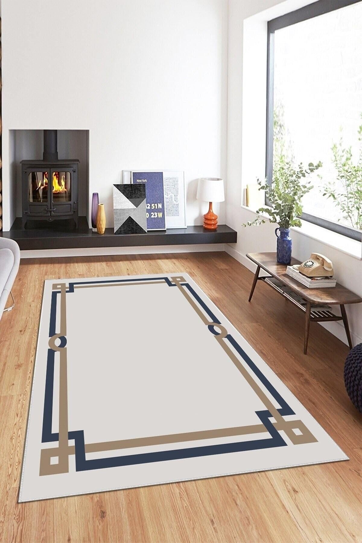 Pelangi Bej Dikme Detaylı Yıkanabilir Kaymaz Taban Leke Tutmaz Modern Salon Halısı Ve Yolluk, Açık Gri 180 x 280, 135808718028005