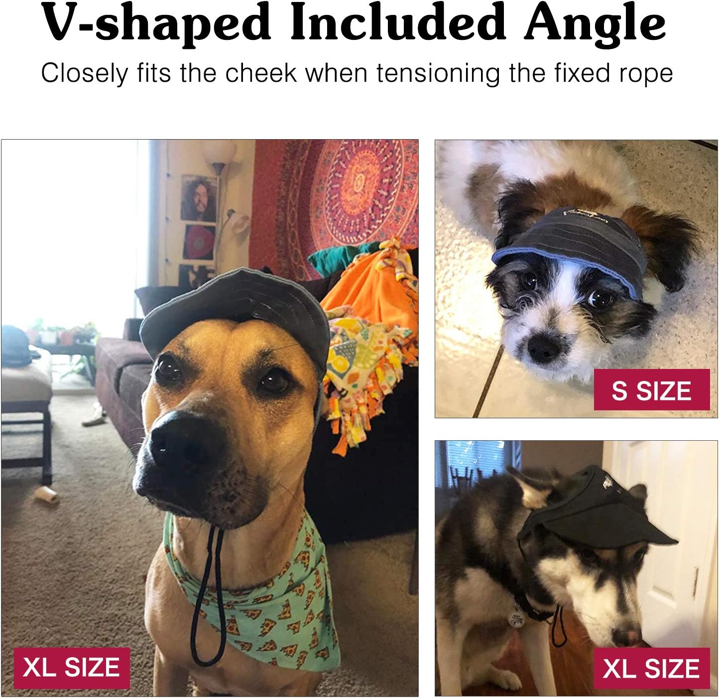 Pawaboo Dog Parent-Child Hats, Pet's Mom/Dad Baseball Cap Set, Dog Visor Cap Sun Protection Hats with Ear Holes and Adjustable Strap, Family Matching Hats for Owner and Lovely Pet, Small, Blue : Pet Supplies