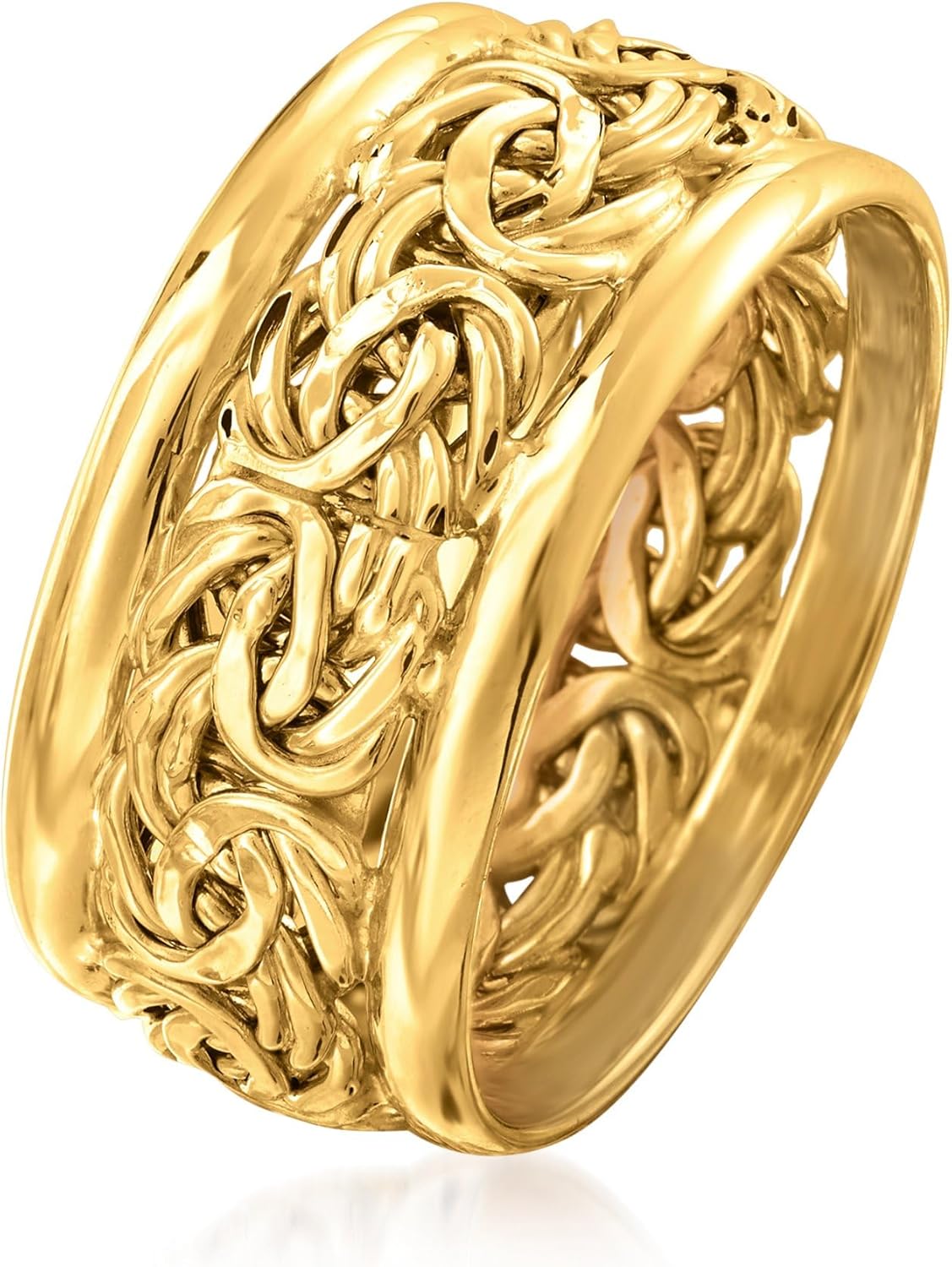 Ross-Simons 10kt Yellow Gold Byzantine Bordered Ring