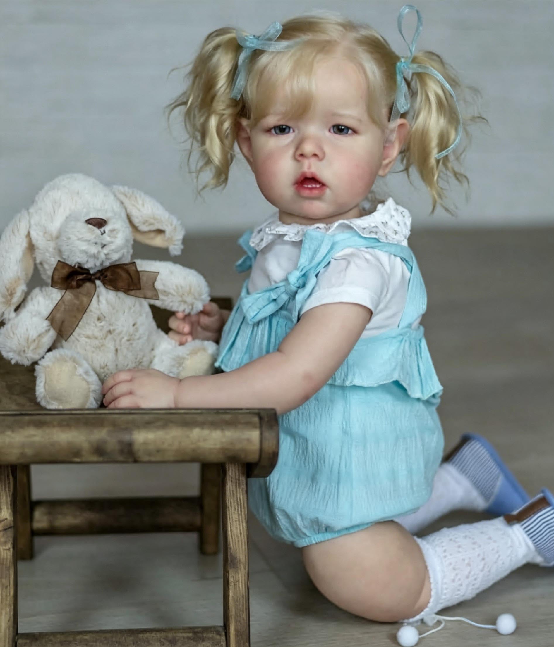 RXDOLL Duży rozmiar Reborn Baby Dolls Girl Liam, 71 cm 70 cm winylowe kończyny tkanina ciało realistyczna lalka maluch ukorzenione włosy, realistyczne lalki noworodka, prezent zabawka dla dzieci w