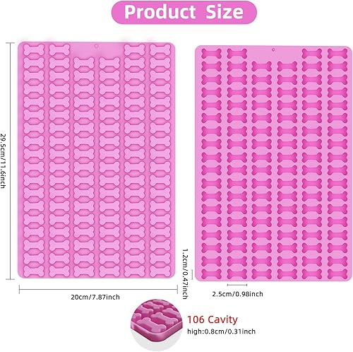 Vista 58 de 2 moldes de silicona, moldes de golosinas para perros, para hornear, moldes antiadherentes para huesos de perro para chocolate, dulces, pudín