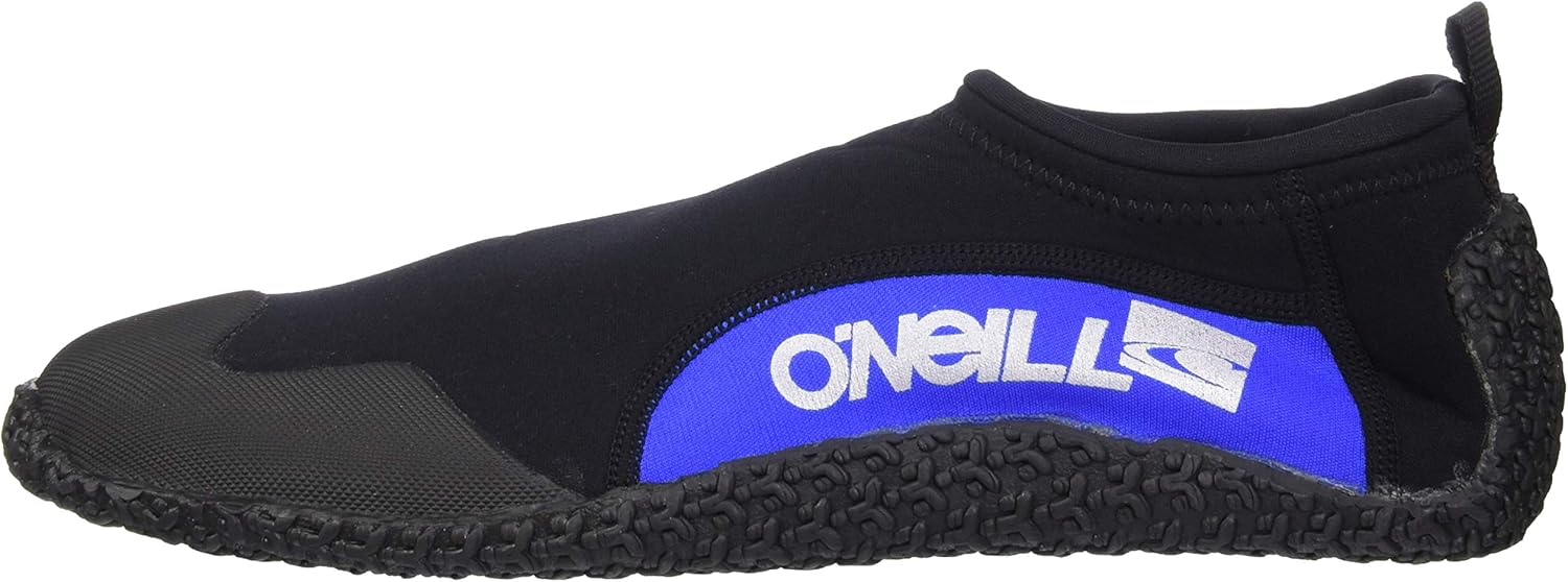 O'Neill Men's Reactor 2mm Wetsuit Reef Boot, Water Shoe, Anatomical Fit with Round Toe, Durable Rubber Sole for Surfing, Paddleboarding, Snorkeling, Black/Pacific, 11