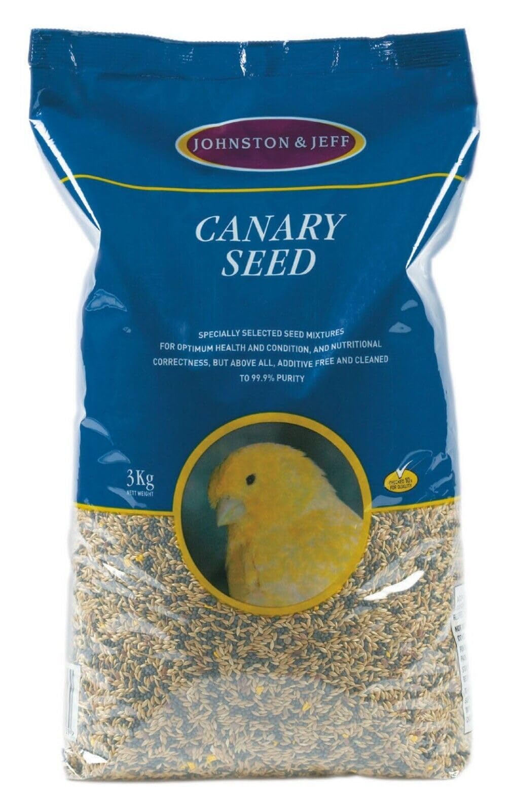 3kg Canary Seed -Bird Food/Feed - Lower Fat Blend with Rapeseed, Promotes Optimal Health and Condition