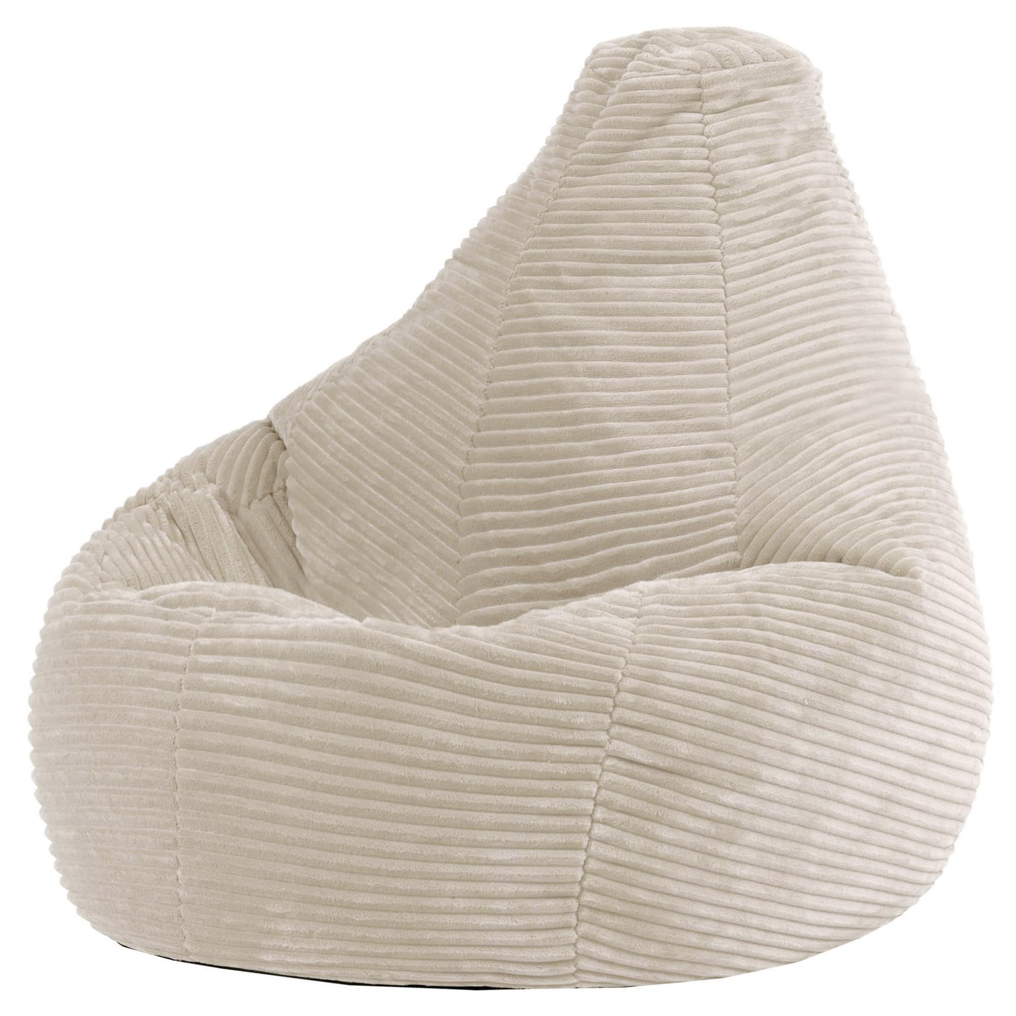 icon Dalton Kids Bean Bag, Beige, Cord Kids Bean Bag Chair with Filling Included for Girls and Boys, Childrens Chair, Beanbags for Children, Playroom Décor, Bedroom Accessories