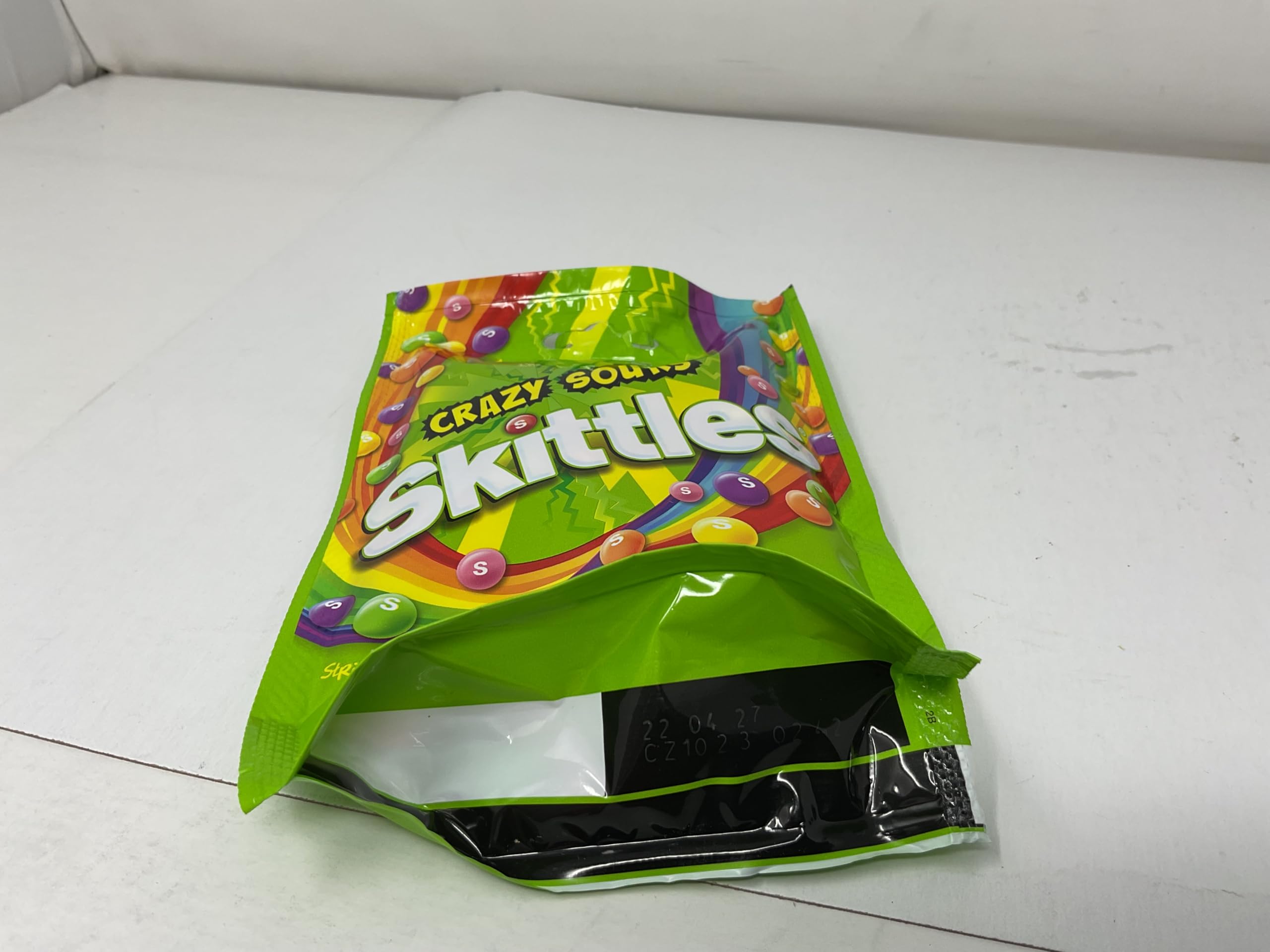 Skittles - Crazy Sour - Caramelos masticables ácidos - 174 g - Pack de 4 unidades