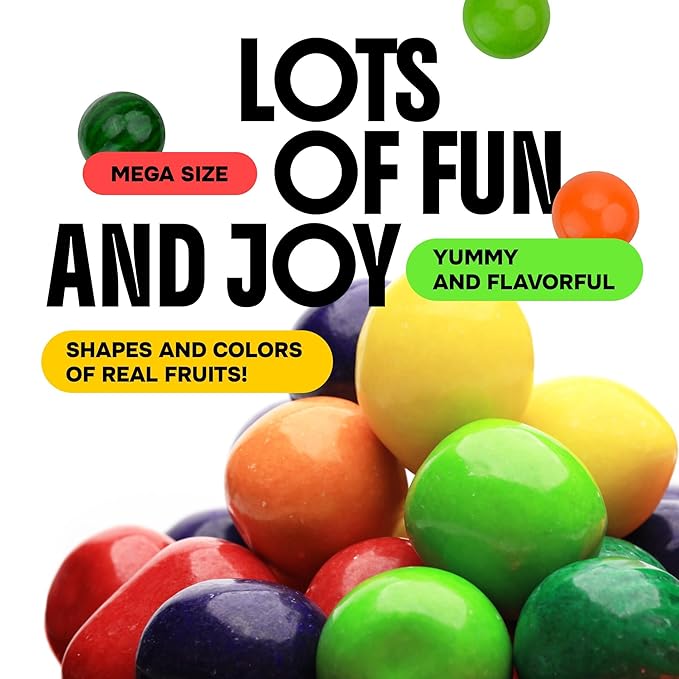 Chicle Jumbo Frutal 2 Pulgadas - 15 lb - Global Gumball miniatura 4