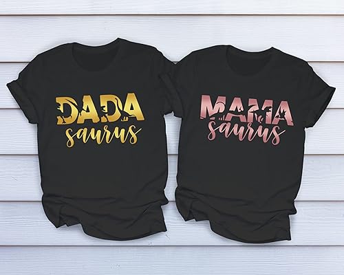 Miniatura 3 de Mama and Dada Saurus Shirt, Mamasaurus T-shirt, Dino Mom Dad Shirt, Mom saurus Tshirt, Best Mom Gift, Creative Mama Shirt, Mother Day Outfit