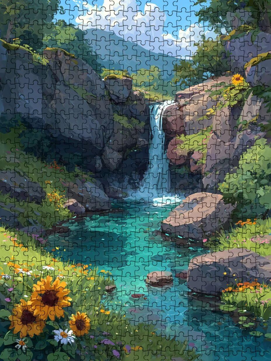 Cascate Girasole Puzzle 5000 Pezzi, 3D Puzzle per Adulti Impegnativo, Educa Puzzles Artistico, Divertente E Stimolante Puzzles Decorativo per La Famiglia, Regalo e Decorazione Pareti FNKL6-1024