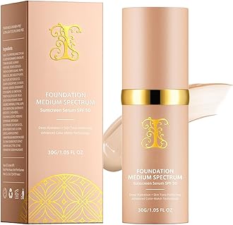– 4 in 1 Colour Changing Foundation - Colour Changing Mature Skin Foundation - SPF50 Medium Spectrum Foundation - Full Coverage Skincare, Moisturizing Anti-aging, Universal Shade for All Skin Types