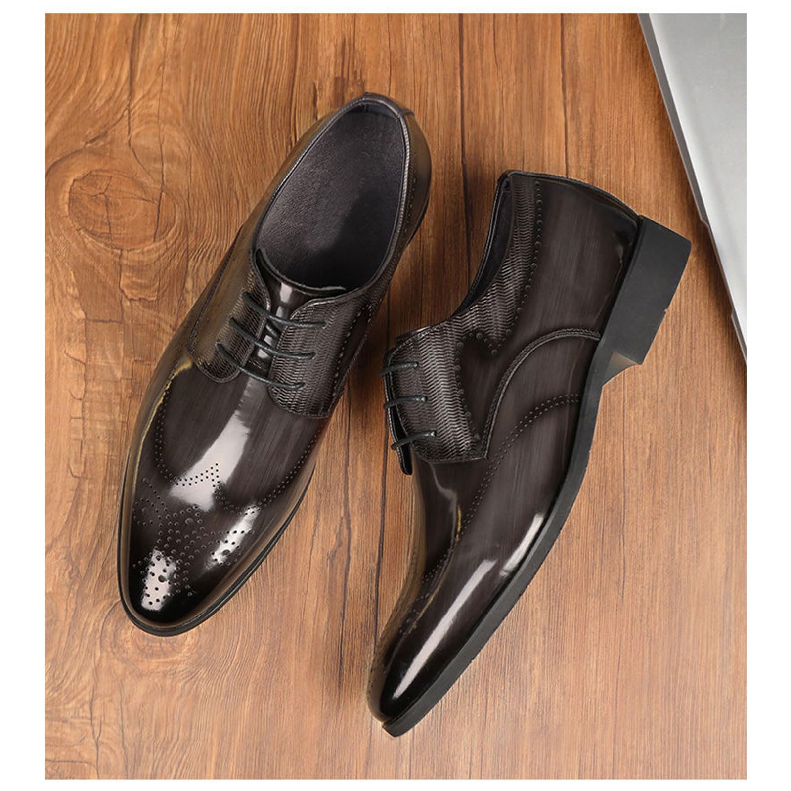 Chaussure Derby Homme Ville Habillées Affaires À Lacets Oxford pour Hommes Brogues Casual Costume Chaussure