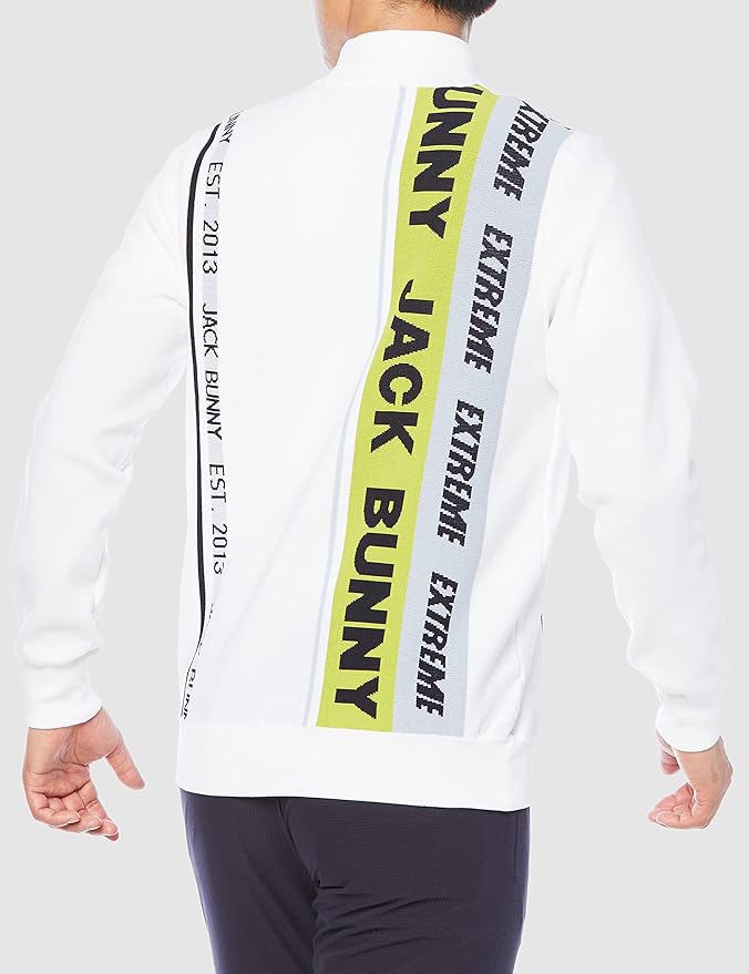 JACK BUNNY ニットブルゾン (ハーフジップ・ロゴジャガード柄)