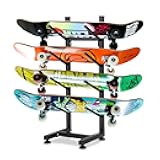 Skateboard Racks Floor Stand, 4-Layer Skateboard Holder,Snowboard Storage Rack, Skateboard Organizer Floor Stand for Deck, Longboard, Snowboard, Standard Skateboards, Mini Cruiser Skateboard