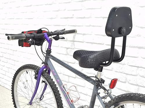 Miniatura 6 de AlveyTech Asiento de sillín de bicicleta con respaldo, repuesto ancho y suave y cómodo con cojín acolchado para respaldo, asiento universal para