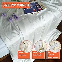 Vista 5 de Funda de edredón, cremallera de 3 lados, Tencel Lyocell, sistema de triple cremallera, más suave, 100% natural, 90 x 90 pulgadas (Queen)