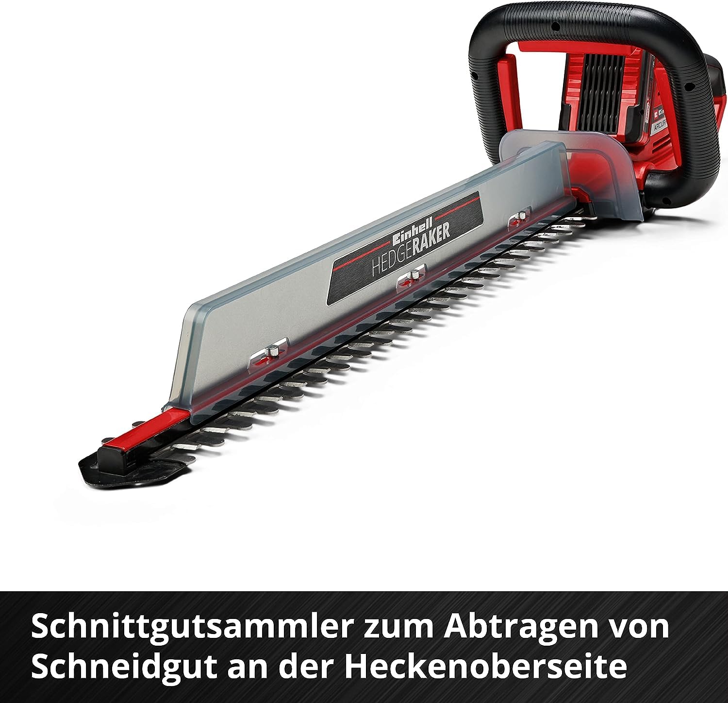 Einhell Akku-Heckenschere ARCURRA 18/55 Power X-Change (18 V, 55 cm Schnittlänge, 18 mm Zahnabstand, inkl. Schnittgutsammler, schmaler Frontgriff, ohne Akku)