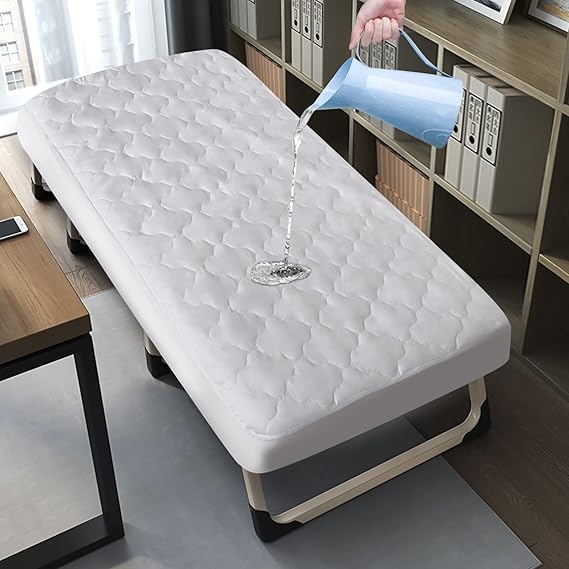 Cot Mattress Pad Waterproof, Quilted Cot Size Mattress Pads