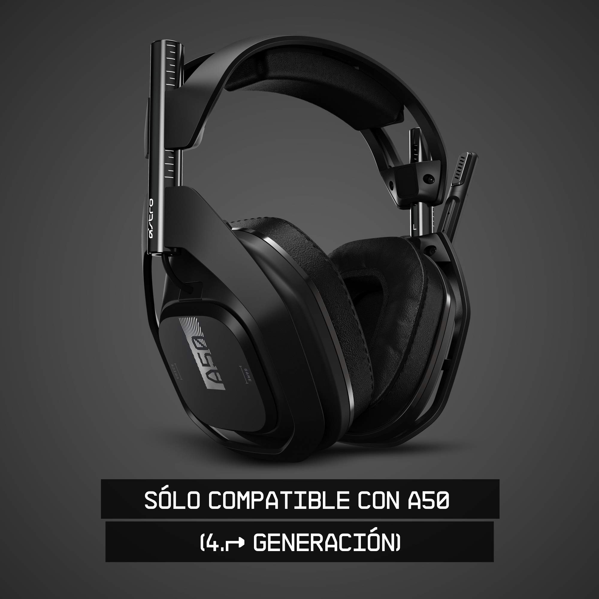 ASTRO Gaming A50 Auriculares inalámbricos Mod Kit Gen 4 | Aislamiento de ruido, para A50 PS5, PS4, PC y A50 Xbox Series X|S, Xbox One, PC - Negro