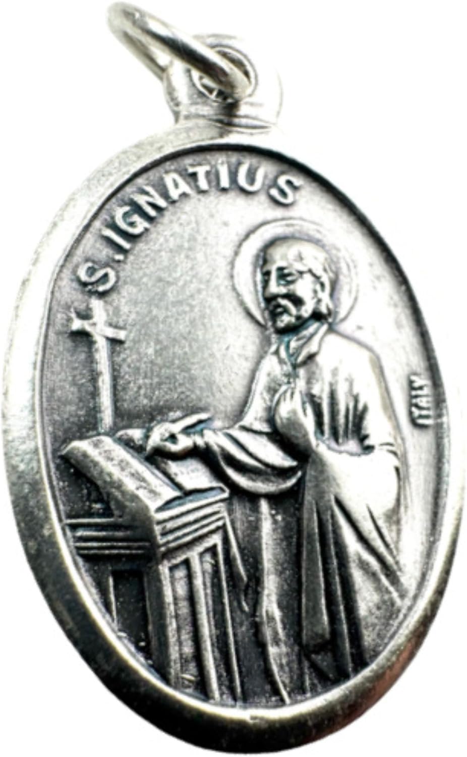 Westmon Works St Ignatius of Loyola Medal Set Italian Metal Pendants with USA Made Holy Cards, Pack of 5 - Image 3