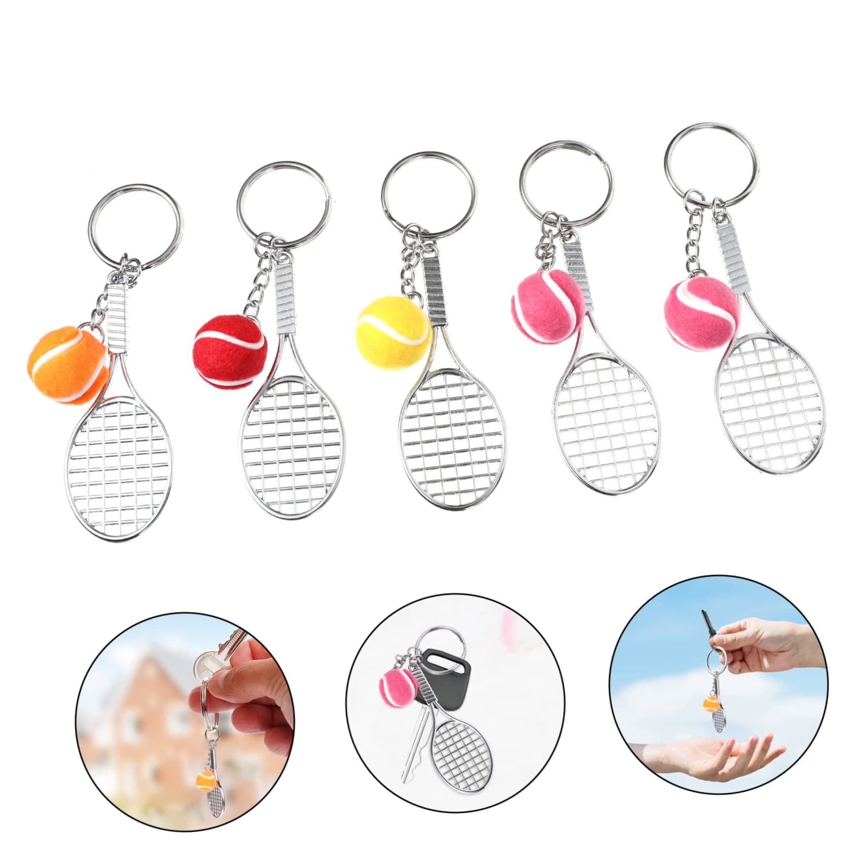 BESPORTBLE Ciondolo Portachiavi Mini Tennis Accessori Chic Per Amanti Sport Portachiavi Resistente E Creativi
