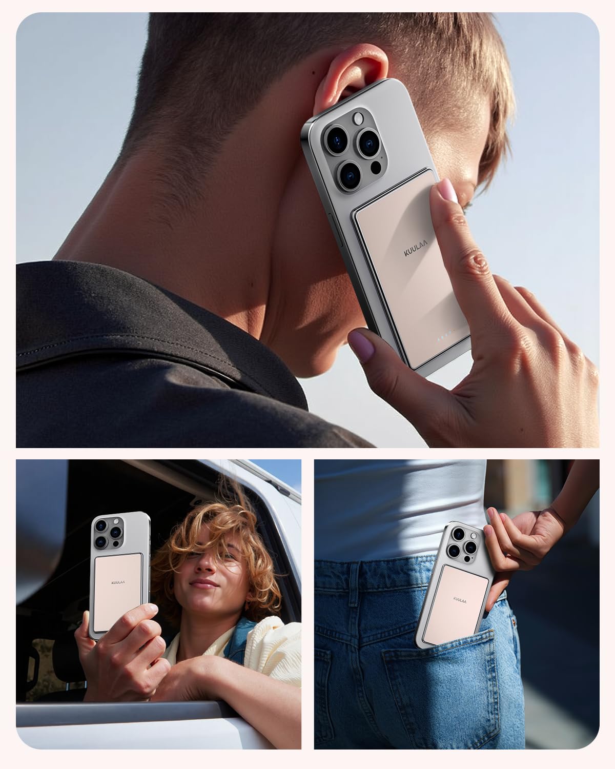 Kuulaa Power Bank Mag-Safe 5000mAh, PD 20W Ultra Slim Caricatore Portatile Wireless Magnetico, 0.27IN Magnetico Powerbank Battery Pack Ricarica Rapida per iPhone 16/15/14/13/12/Mini/Pro/Pro Max