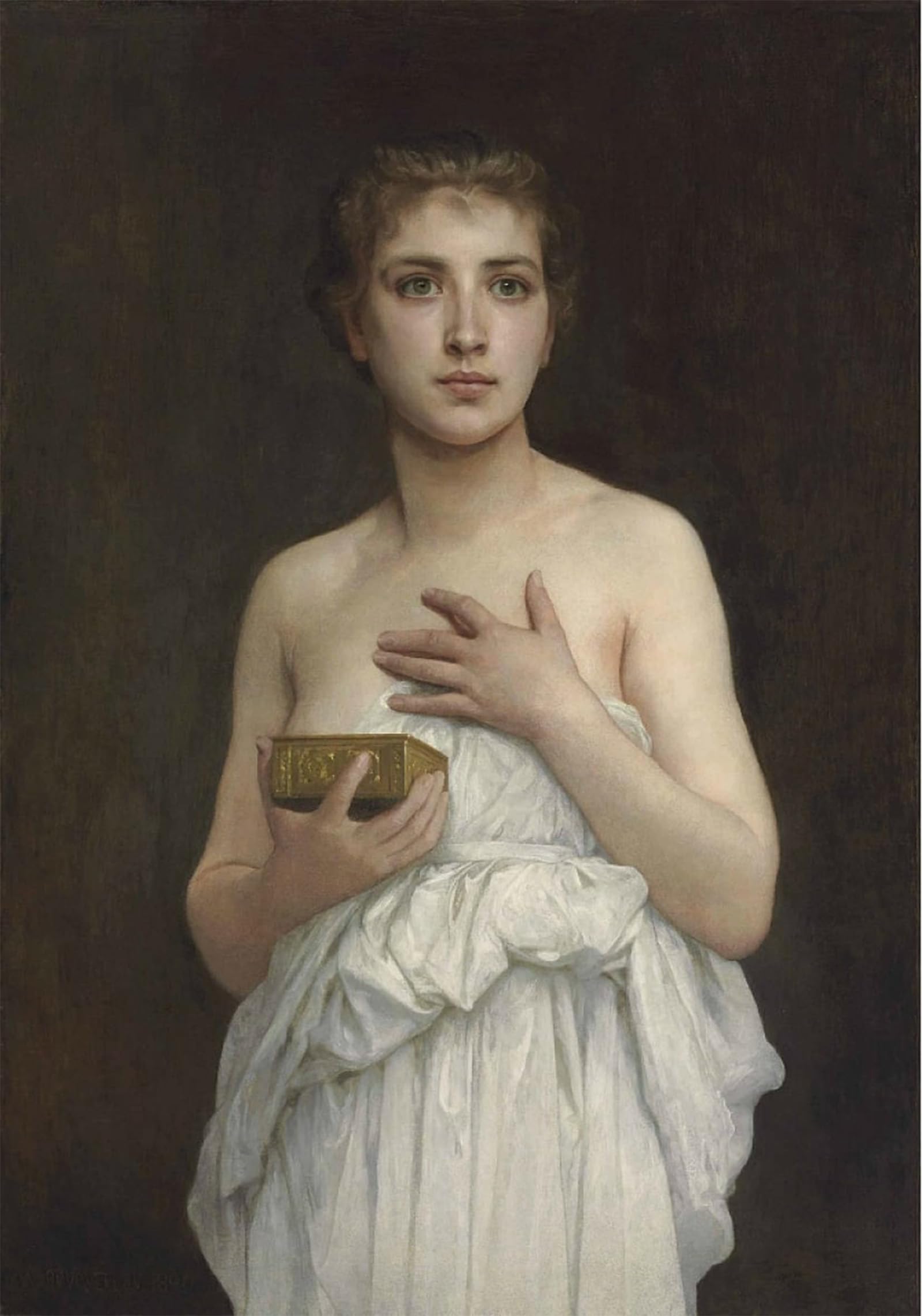 POSTERIIk Vintage Art Print Images Pictures Print the Shepherdess by William Adolphe Bouguereau Modern Colour Posters for Office Home Decor 60x90cm