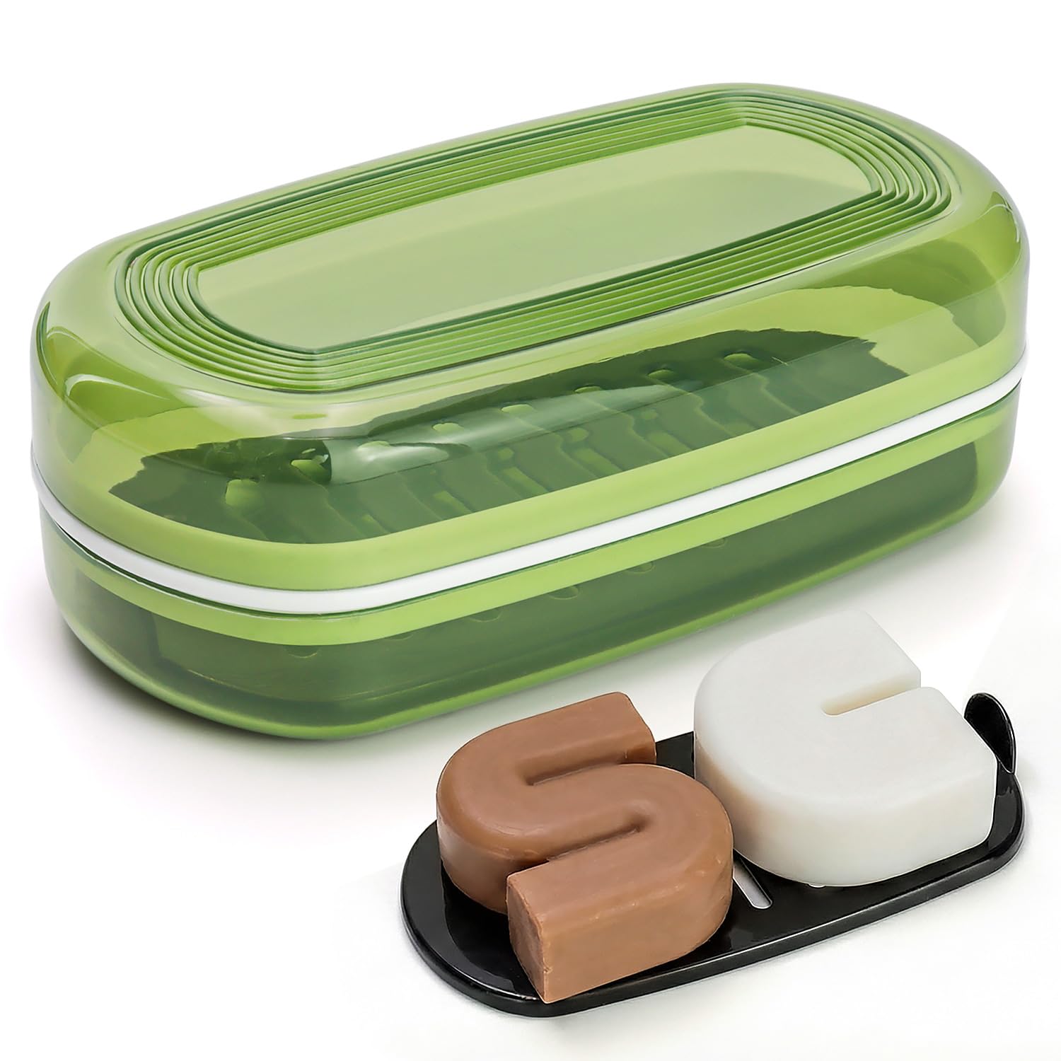 AIDIMMING Shampoo Conditioner Bar Dish Large Travel Soap Case for Duke Cannon Soap Shampoo Soap Holder is Compatible