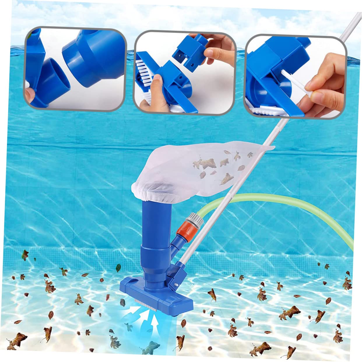 Toddmomy 1 Juego Kit De Limpieza De Piscina Limpiador De Piscinas Aspiradora De Piscina Red De Cuchara De Piscina Herramienta De Limpieza De Piscinas El Plastico Limpio Accesorios
