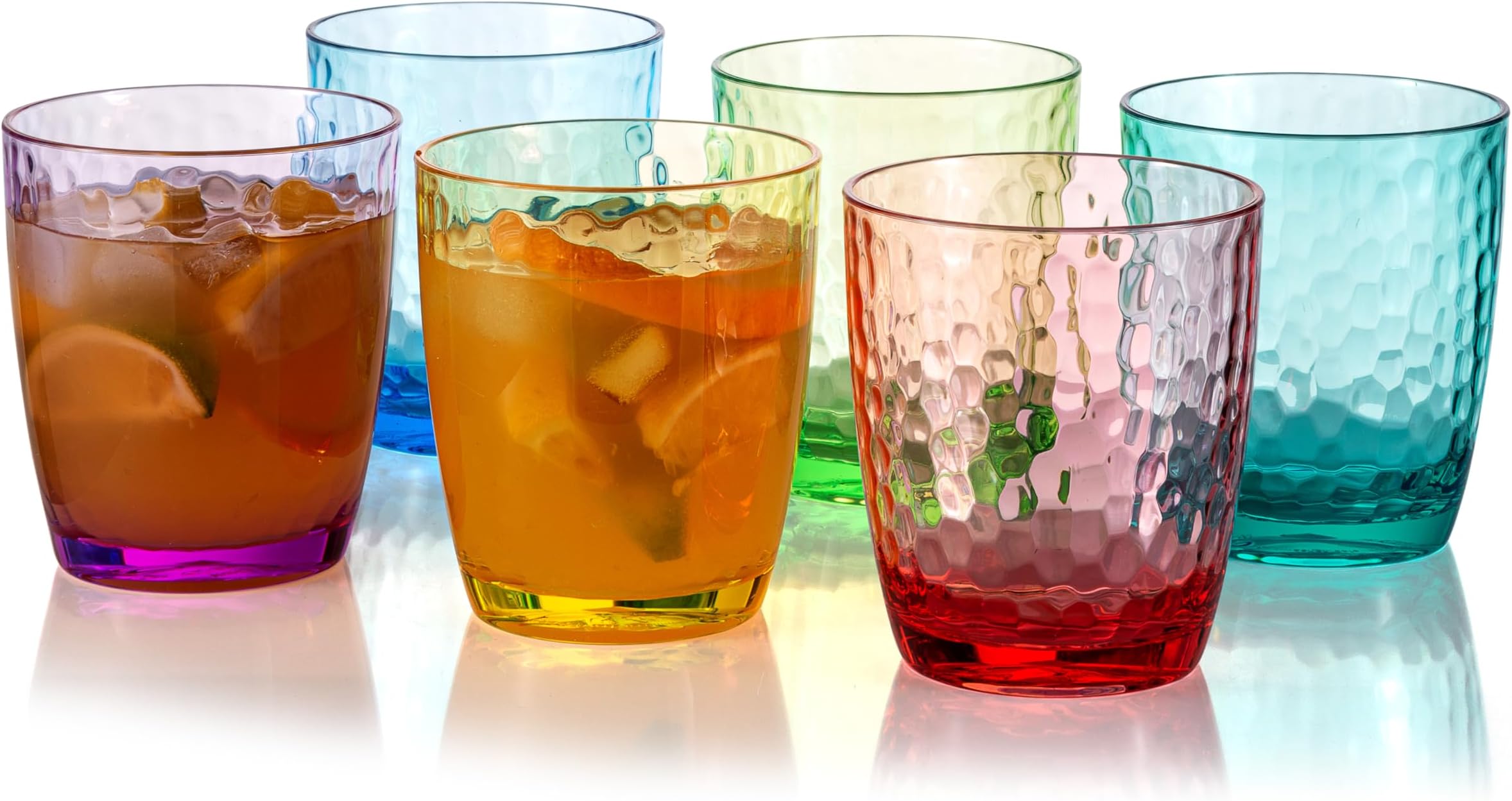 13oz Drinking Glasses Set Acrylic Glassware for Kids