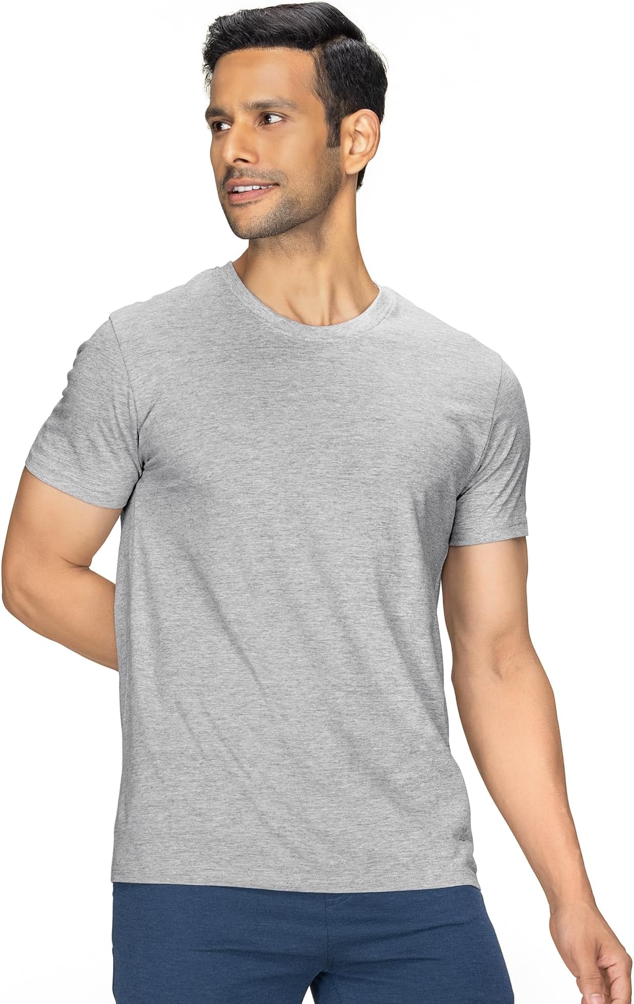 XYXX Cotton Round Neck Regular Fit Solid Tshirt for Men