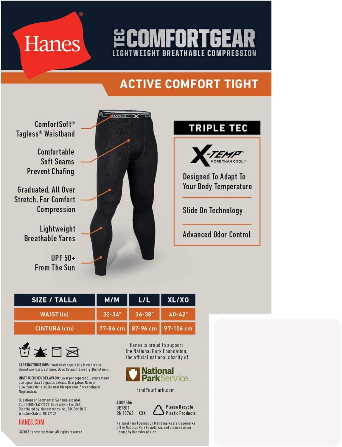 Hanes Men's Tec Comfortgear X-Temp Active Comfort Tight