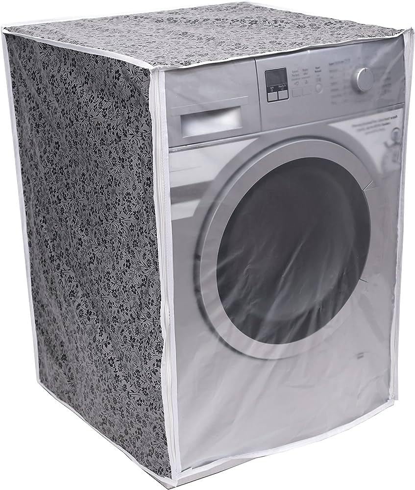 KG ENTERPRISES Waterproof & Dustproof Washing Machine Cover & Fully Automatic Front Load Washing Machine Cover Suitable for SAMSUN.G../L.G./I.F.B/WHIRLPOO.L/ 6.5kg,7 Kg, 7.5Kg & 8kG (GREY)