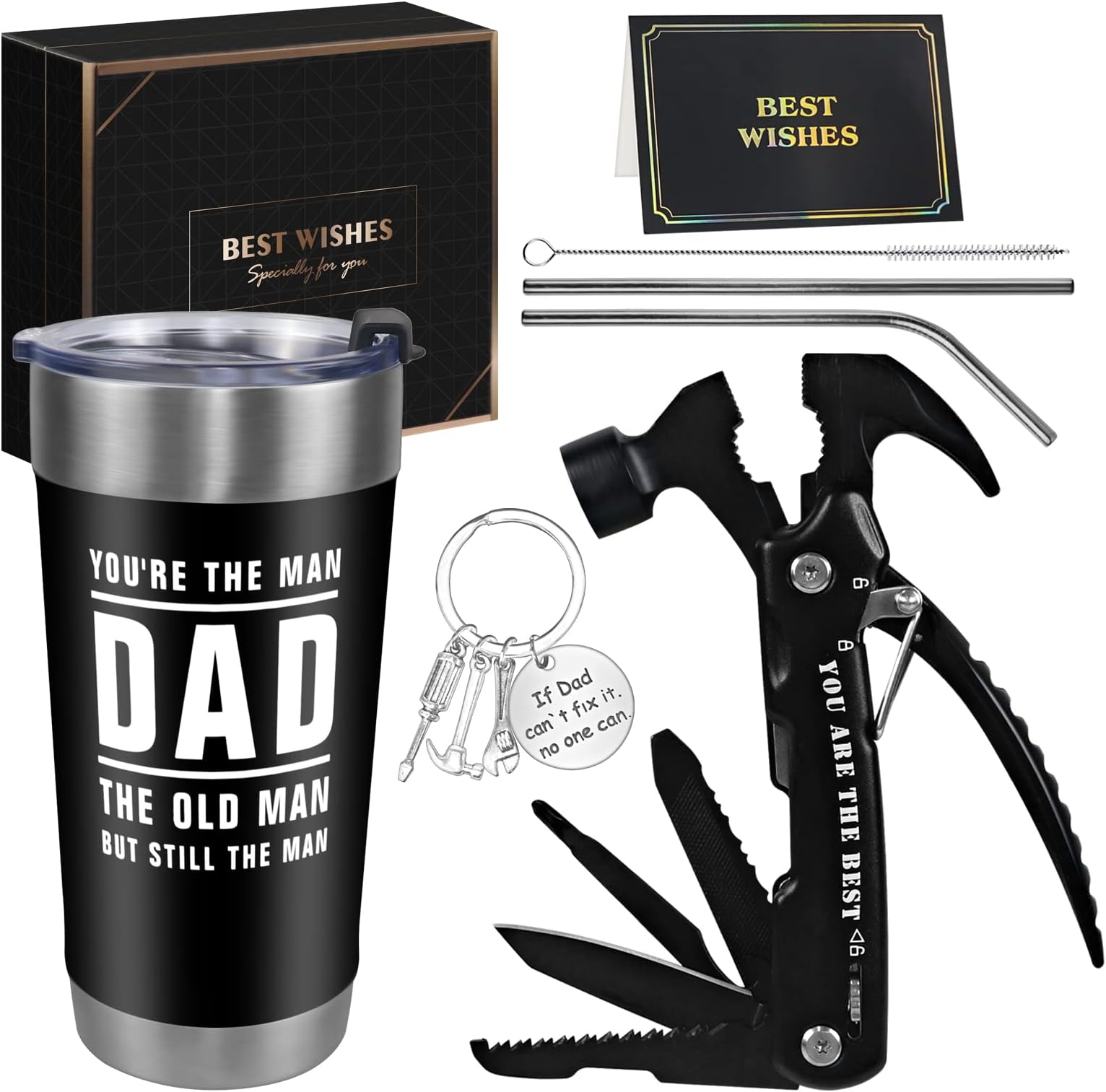 Fathers Birthday Day Gifts Set from Daughter, Son, Kids - Gifts for Dad, Birthday Gifts For Dad - Christmas Gifts For Dad, Husband, Men - Funny Dad Birthday Present ideas