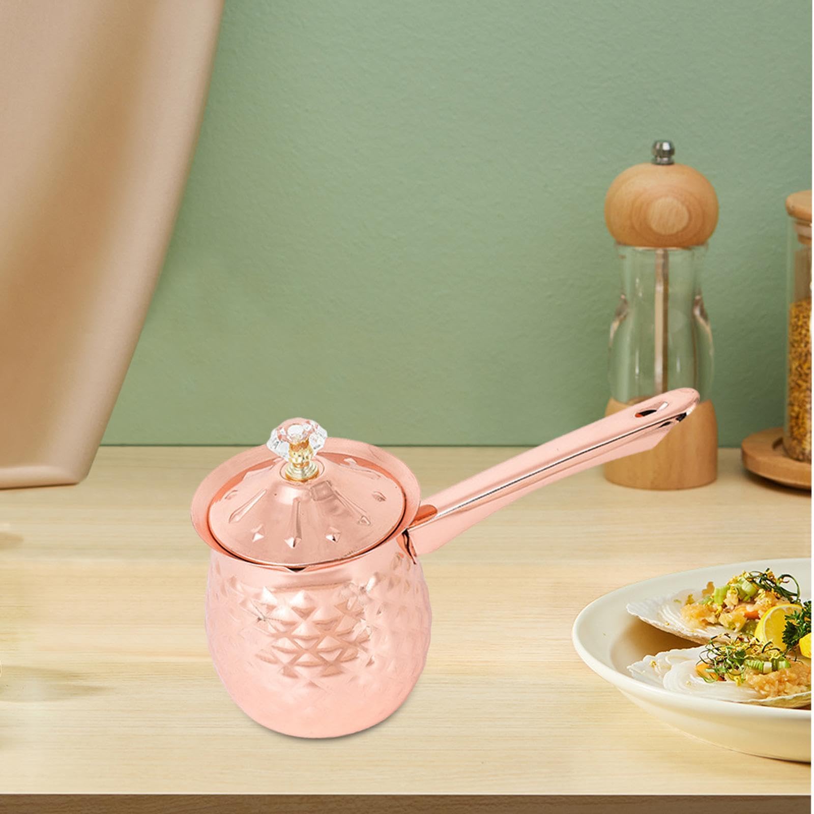 Ibrik Stovepot Arabic Coffee Pot Stainless Steel for Induction Cookers Briki Coffee Pot Turkish Coffee Pot for Home Camping