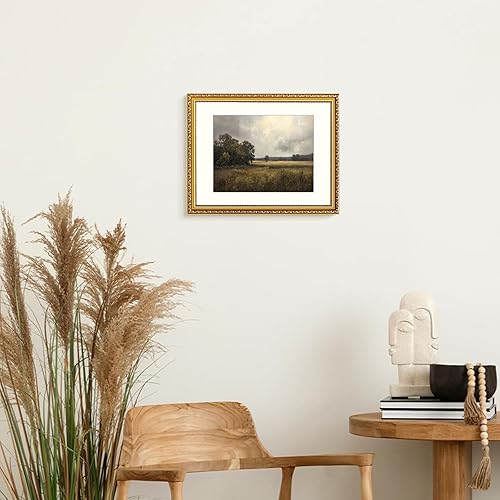 Miniatura 3 de AtterrirArt Arte de pared retro enmarcado en oro, 13 x 16 pulgadas, póster de impresiones de paisaje rústico, decoración estética de habitación de