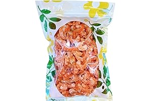 Premium Thailand Dried Shrimp with No Shell, Head & Tail (8oz) for Home Chefs