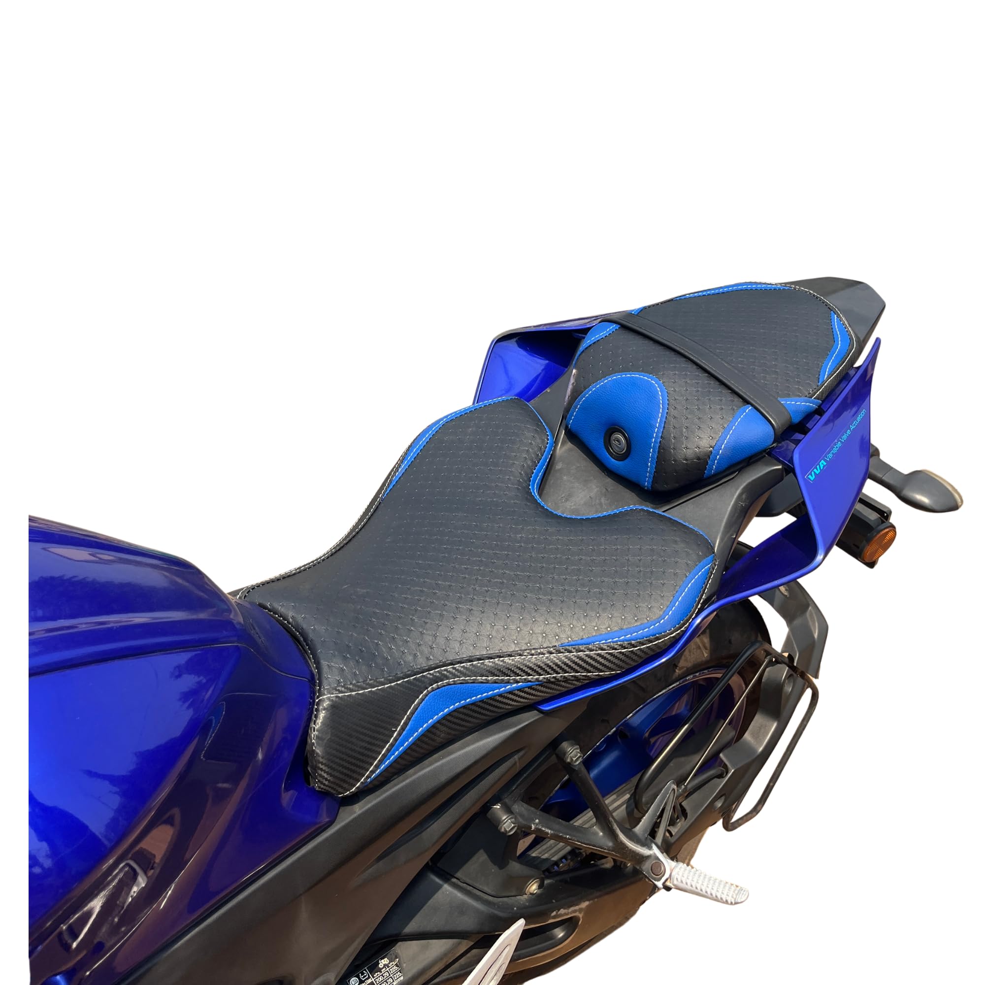 R15 v4 Seat Cover (Black & Blue)-image-44