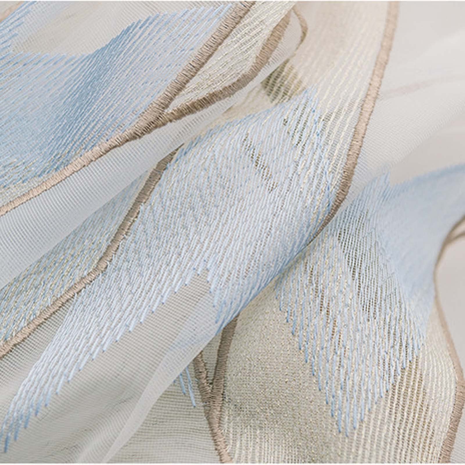 Lot de 2 voilages semi-transparents en faux lin super doux pour chambre à coucher et chambre d'enfant - 140 x 240 cm