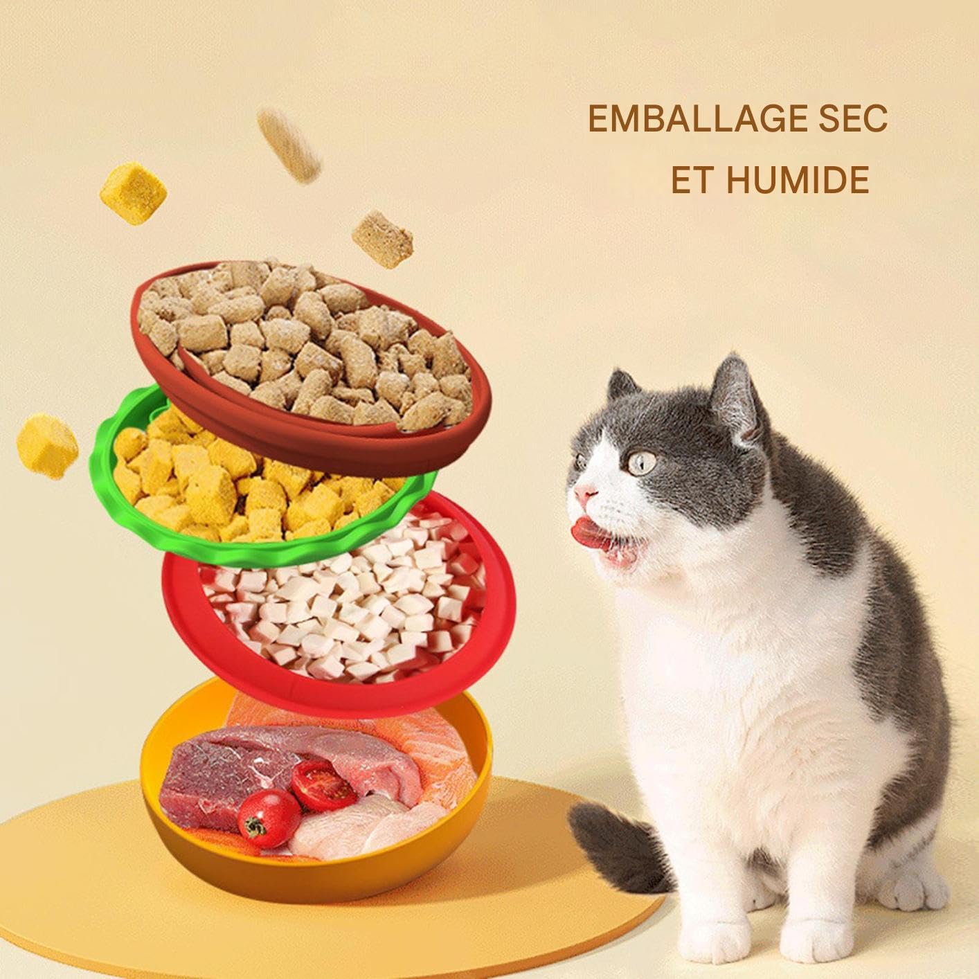 Mangeoire Anti Glouton pour Chien,Design Hamburger Distributeur De