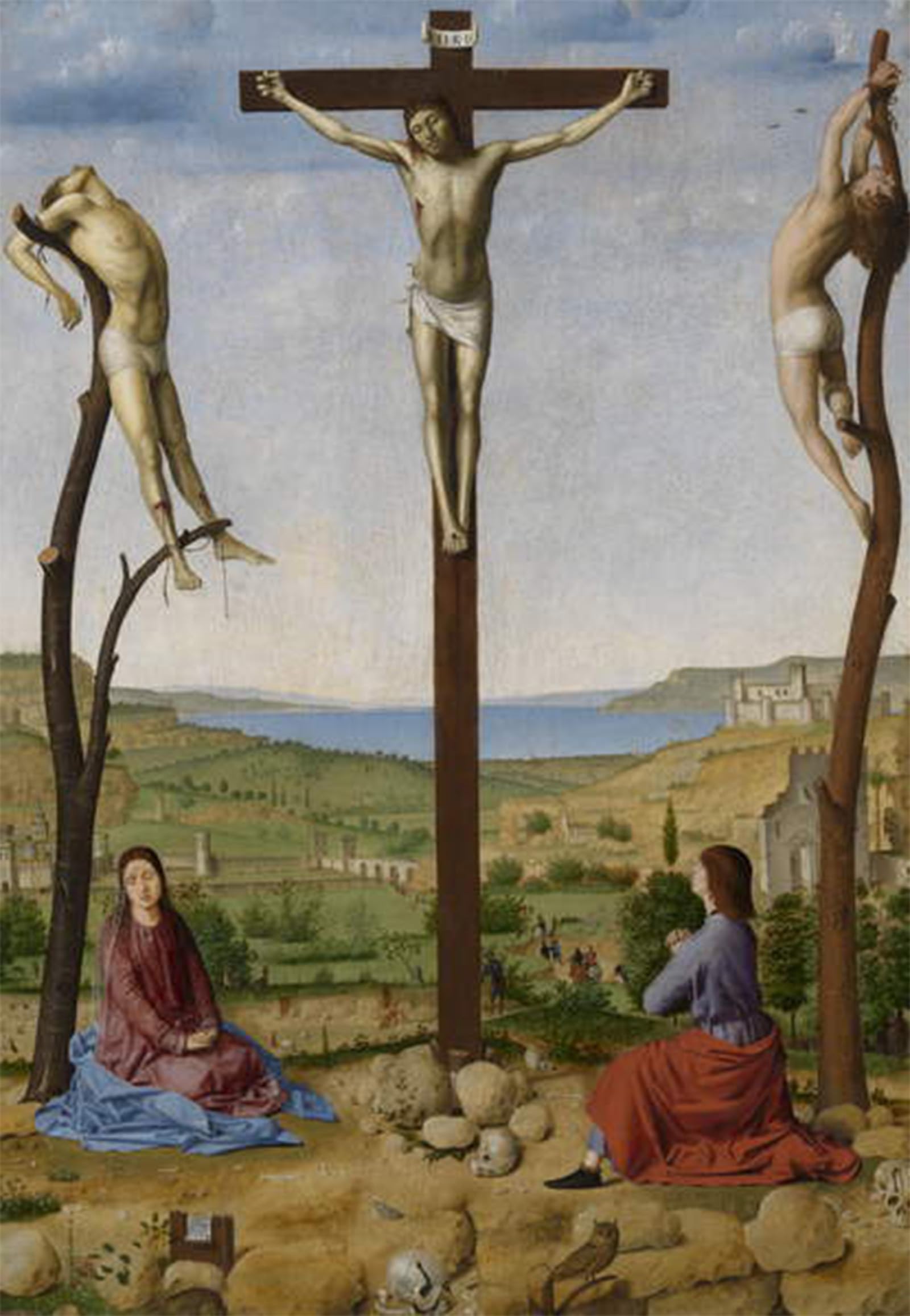 POSTERIIk Famous Print Pop Art Wall Art Graffiti Calvary by Antonello Da Messina Art Prints for Home Decor 60x90cm