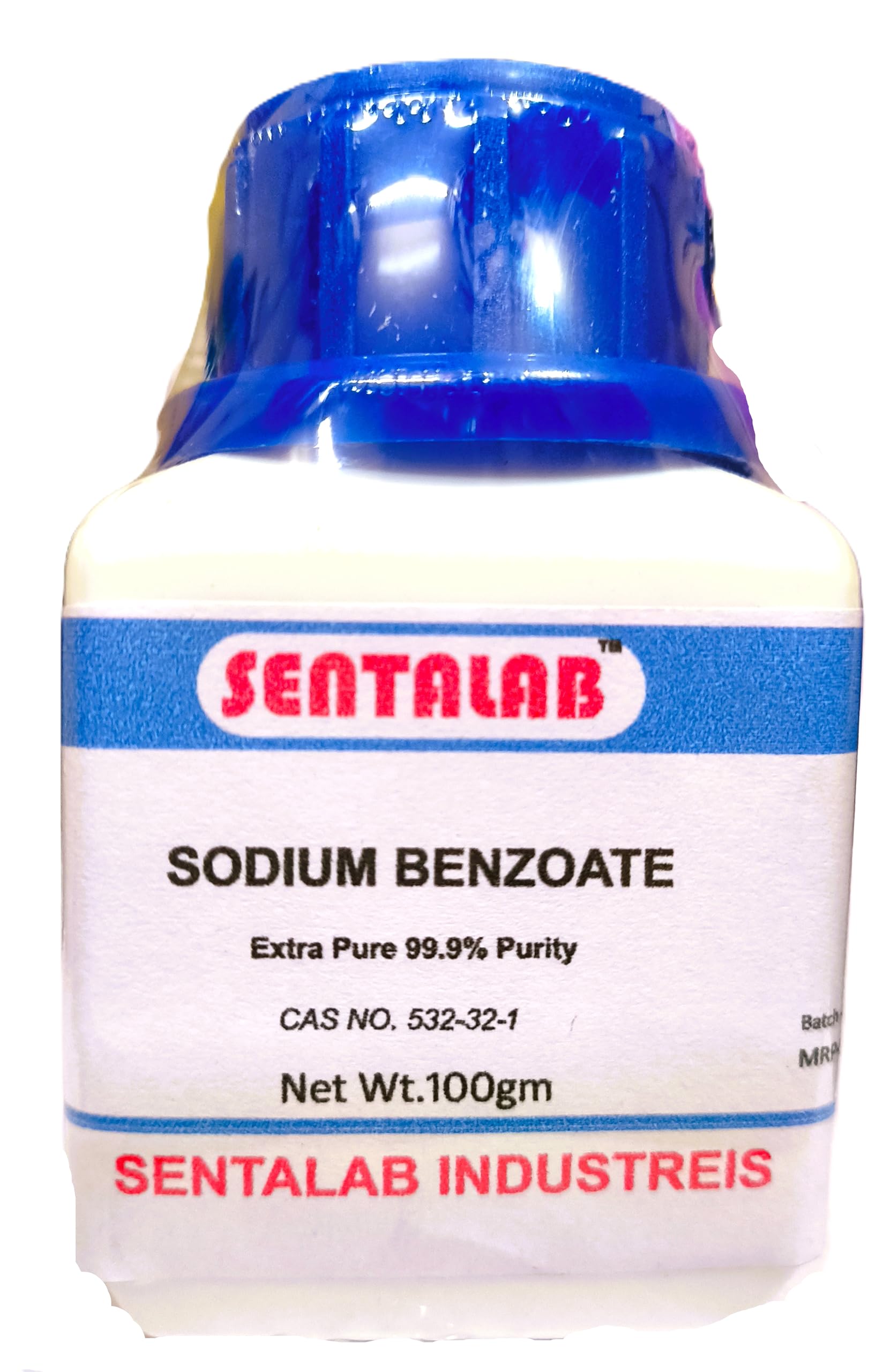 (SENTALAB) Sodium Benzoate Powder, Extra Pure 99.9% Purity, 100gm, CAS No. 532-32-1-picture-18