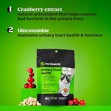 Pet Honesty Vet Recommended Cat Urinary Supplement Crunchy Chews, 30ct